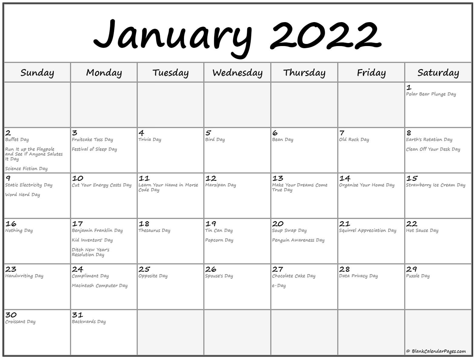 January 2022 With Holidays Calendar-Printable 2022 Calendar With Canadian Holidays