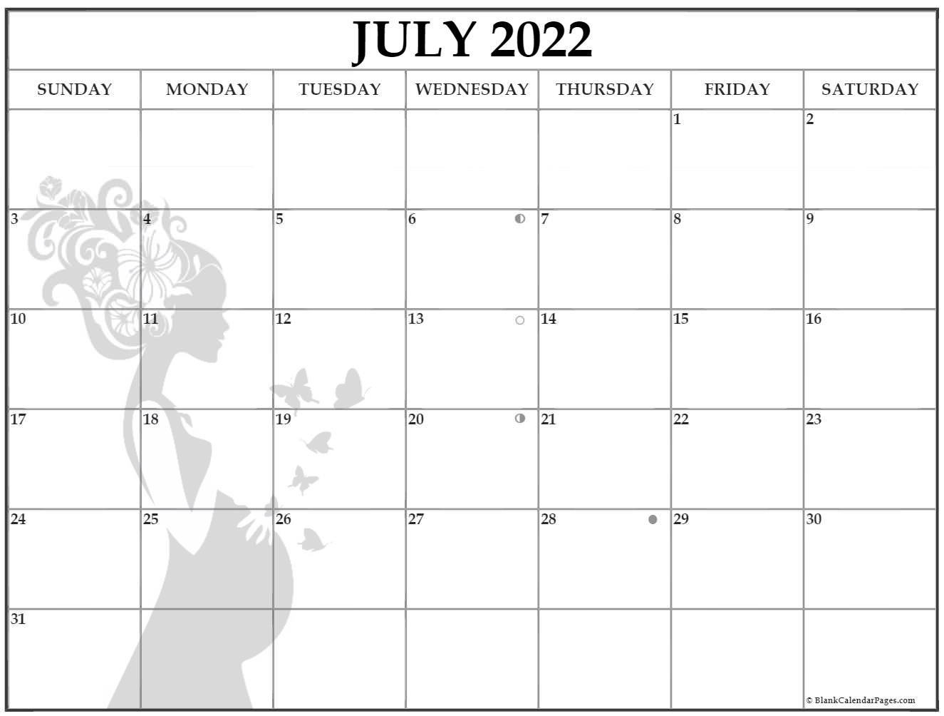 July 2022 Pregnancy Calendar | Fertility Calendar-Key Calendar Dates 2022 Uk