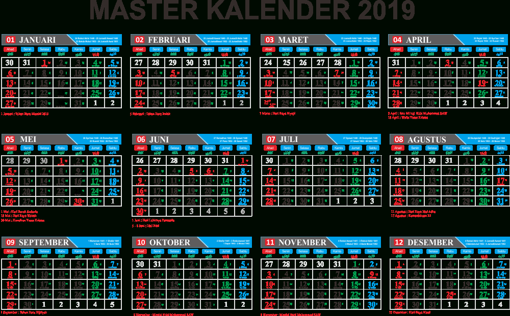 Kalender 2019 Satu Halaman - Bright Ideas-Custom Calendar 2022 Hari Ini