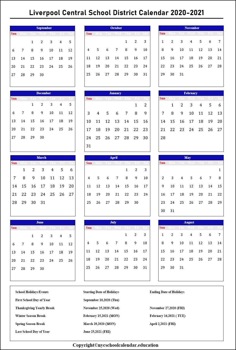 Liverpool Central School District Archives | Nyc School Calendar Holidays-Nyc School Calendar 2021 To 2022 Pdf