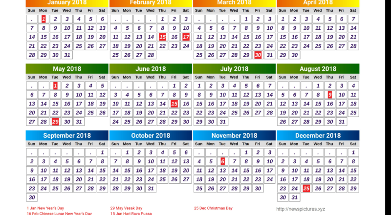 November 2018 Calendar Malaysia - Feel Free To Download / Print Tds.-Singapore Calendar 2022 With Public Holidays
