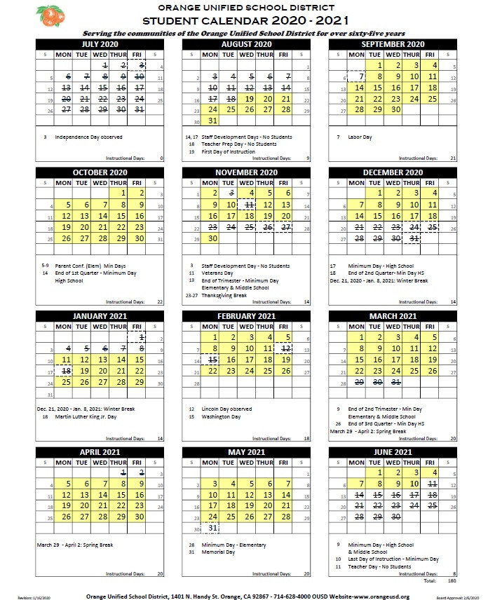 Ousd Calendar 2021 | Calendar 2021-Volusia County School Calendar 2022