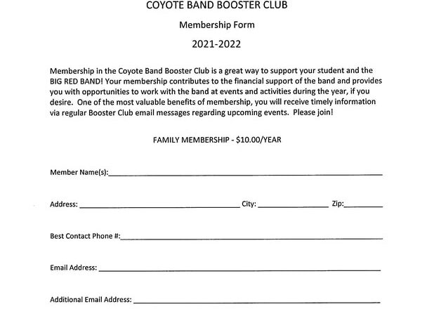 Parents And Boosters - Big Red Band From Coyote Land: 2021-2022-Download Calendar 2022 Pdf Yahoo