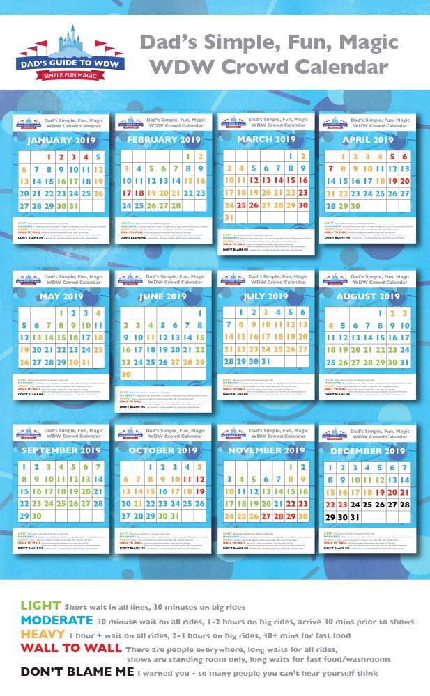 Pin On Disney-Dads Disney Crowd Calendar 2022