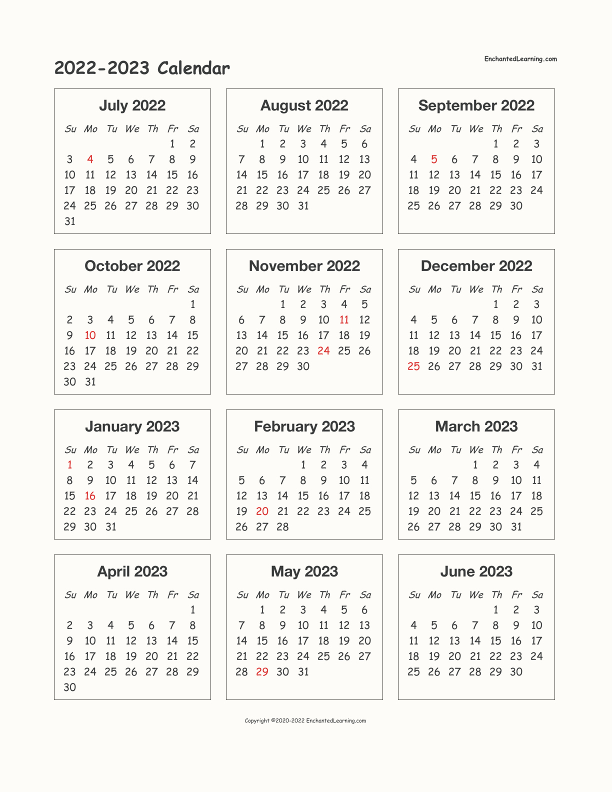 Printable Academic Calendar 2022 | Printable Calendar 2021-2021 And 2022 School Calendar Free Printable