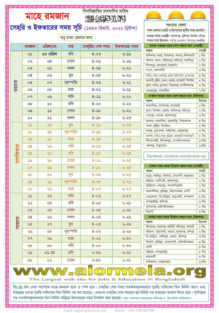 Ramadan Calendar 2022, Hijri 1443 - Alormela-Calendar 2022 With Islamic Dates