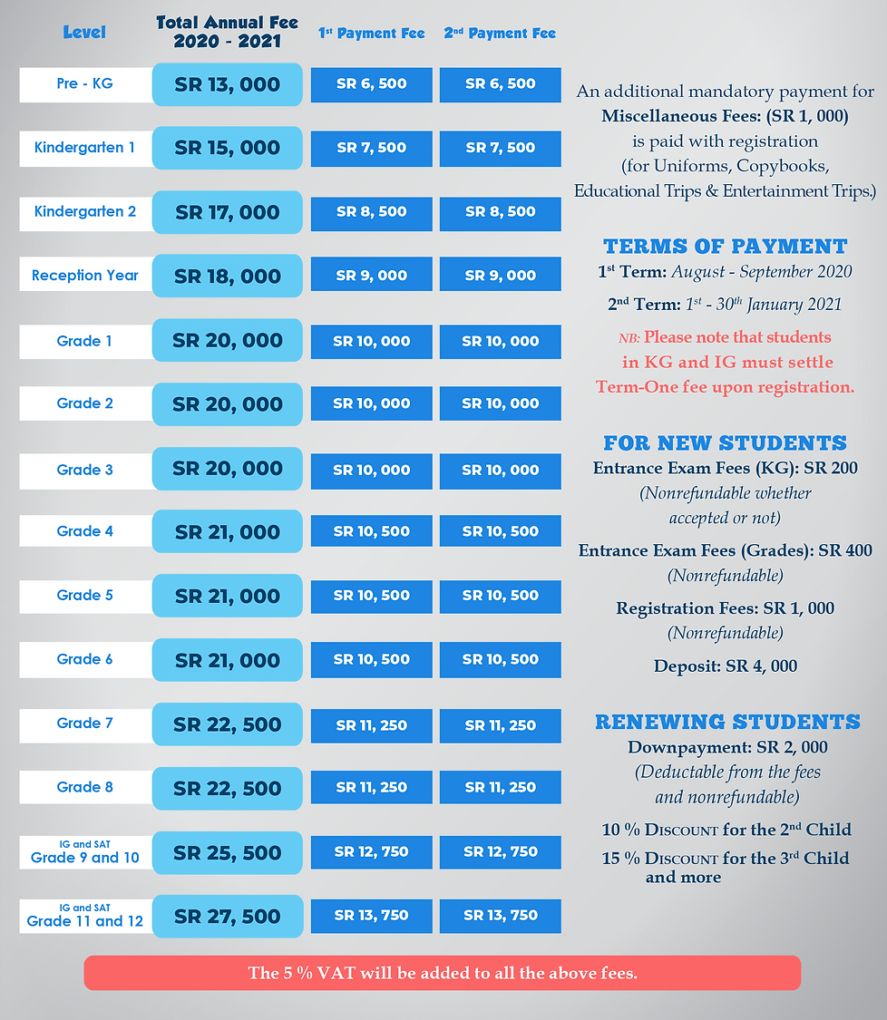 School Fees | Alkon(Global)Int&#039;L-School Calendar 2022 Saudi Arabia