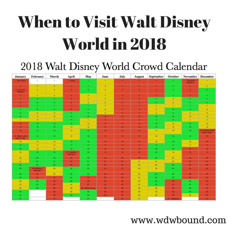 The Best And Worst Times To Visit Walt Disney World In 2018-How Accurate Is Disneyland Crowd Calendar
