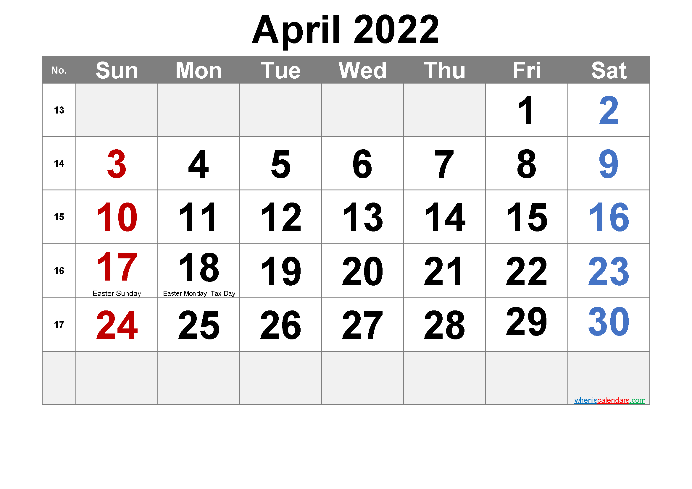 The Best April 2022 Calendar Easter Images - Printable Calendar 2022-Easter 2022 Calendar Date Uk