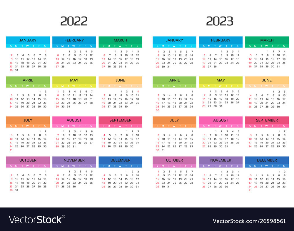 View 2 Year Calendar 2022 And 2023 Pics - All In Here-2022 And 2023 Calendar Printable
