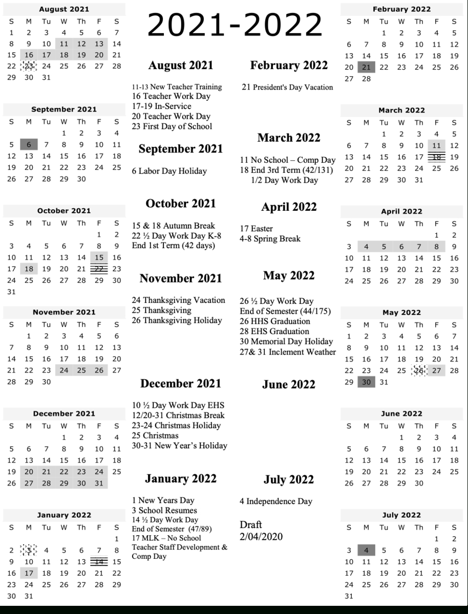 White County School Calendar 2021 2022 - Calendar 2021-Next Year School Calendar 2022