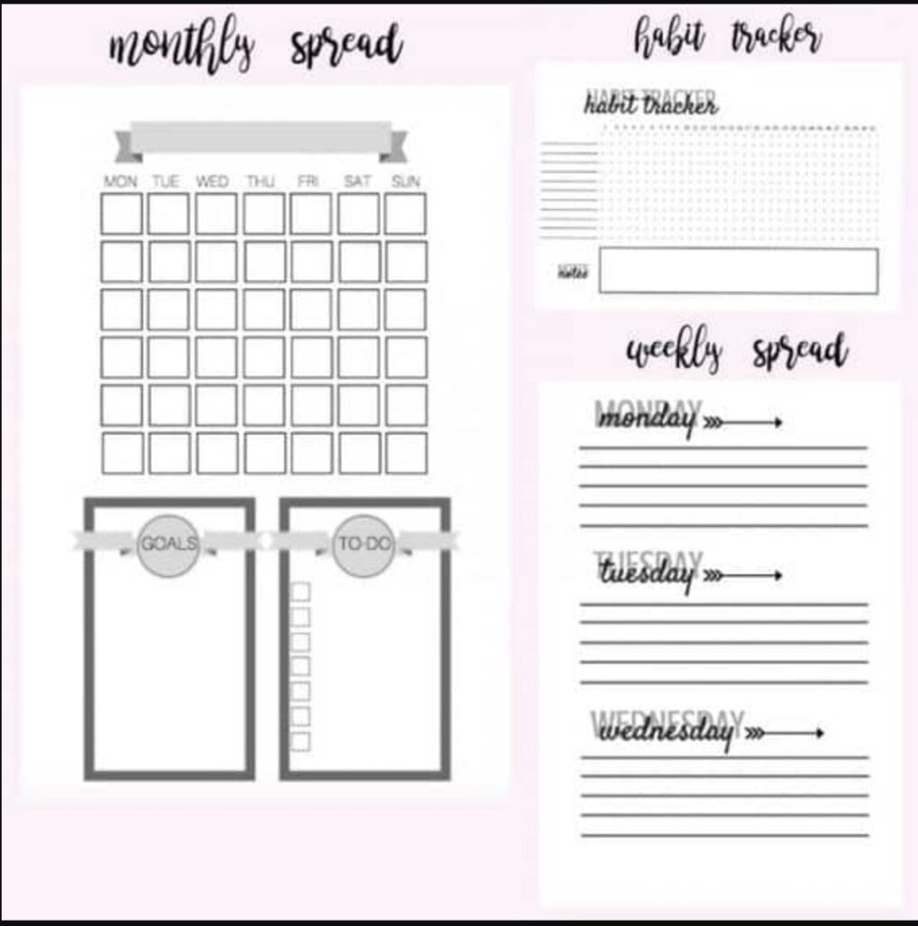 Life tracker free printables Ready for binder or BuJo use