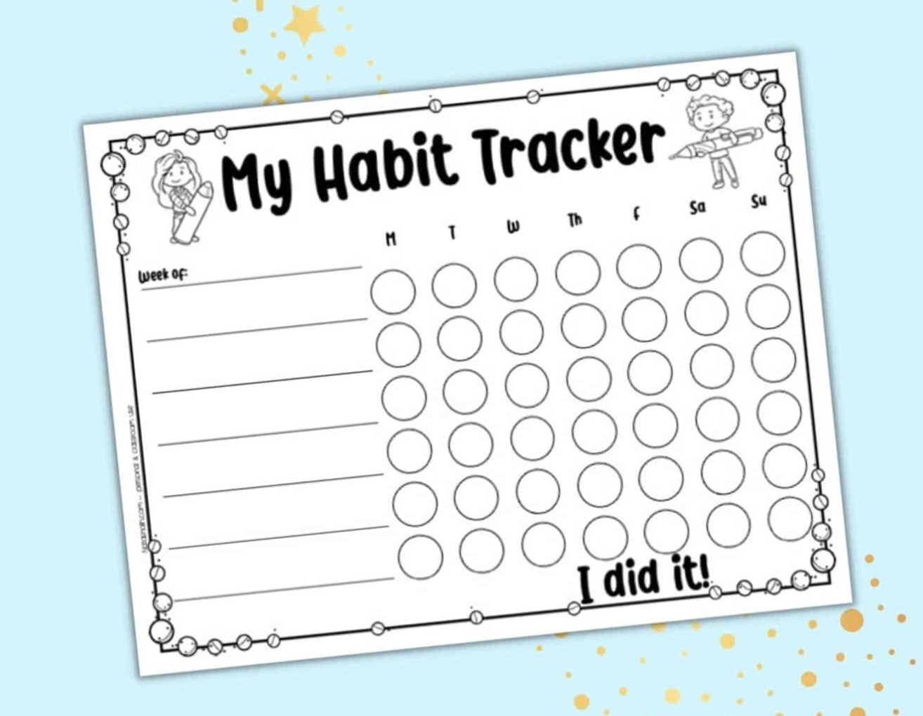 fun habit tracker printable